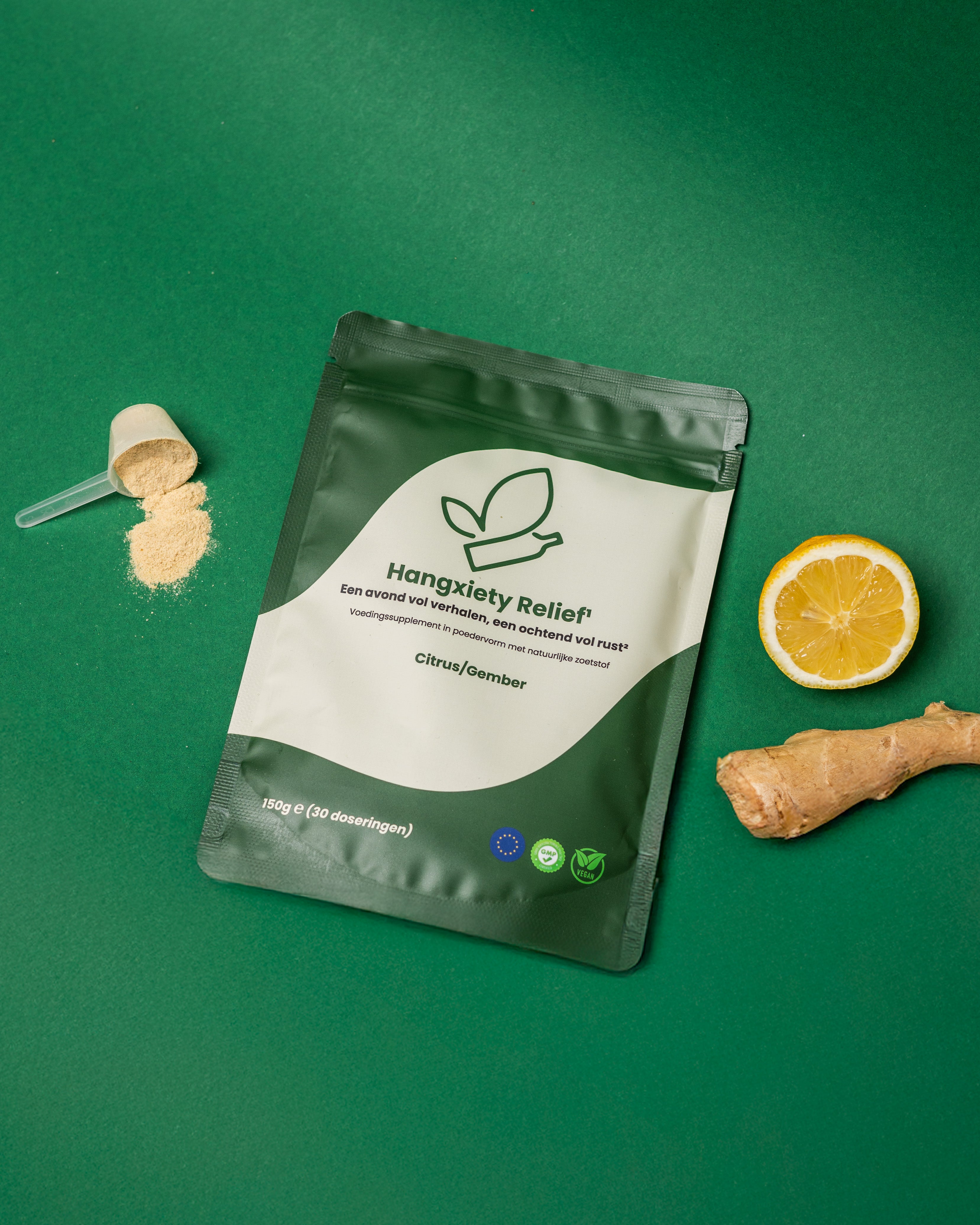 Hangxiety Relief met citrus en gember ingrediënten